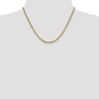 10K Yellow Gold 18" Semi-Solid Anchor Chain Necklace - 3.2mm Width