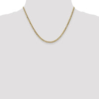 10K Yellow Gold 18" Semi-Solid Curb Link Chain - 3.35mm Width