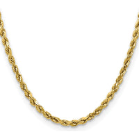 10K Yellow Gold 18" Semi-Solid Diamond-Cut Rope Chain - 4mm Width