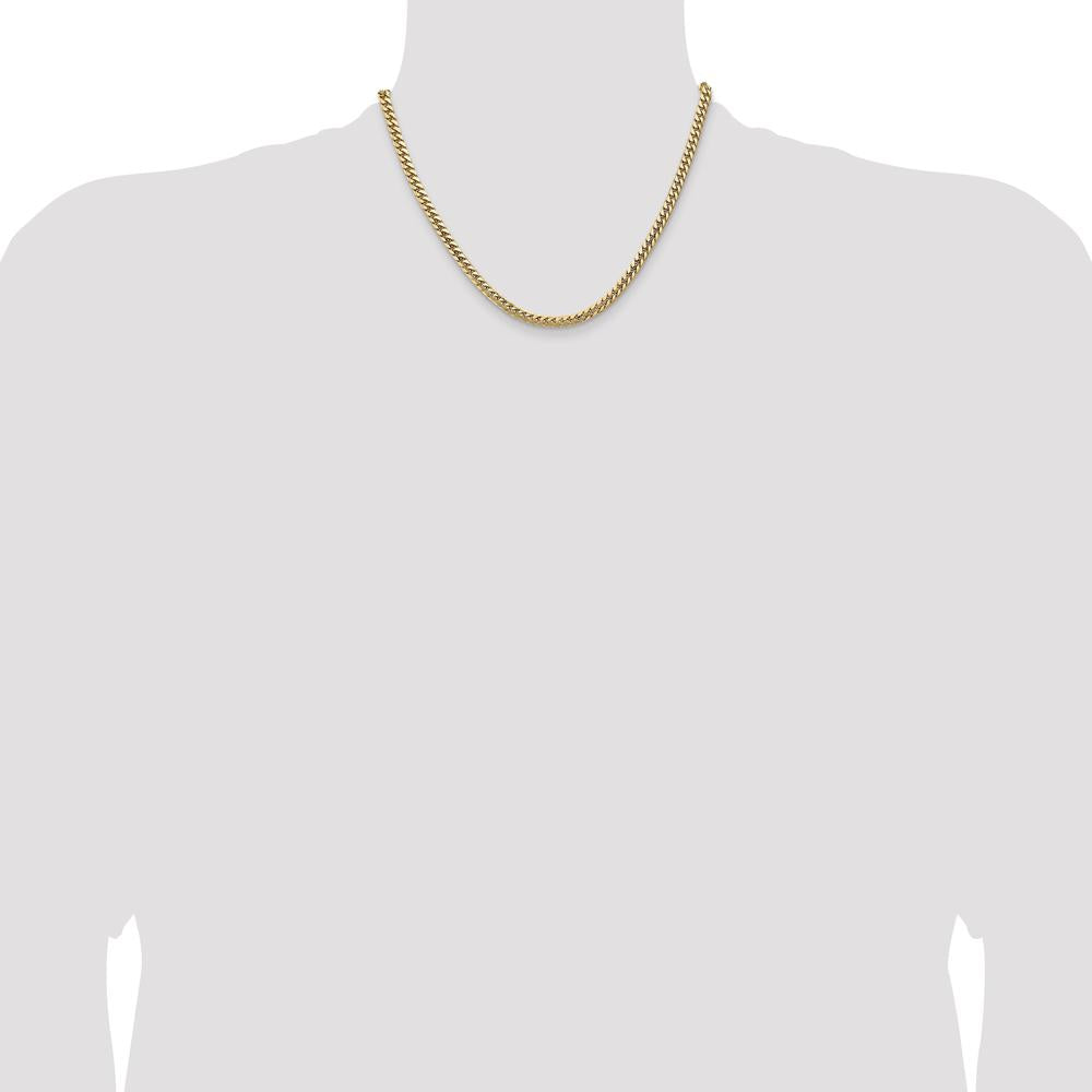 10K Yellow Gold 18" Solid Miami Cuban Chain - 4.3mm Width