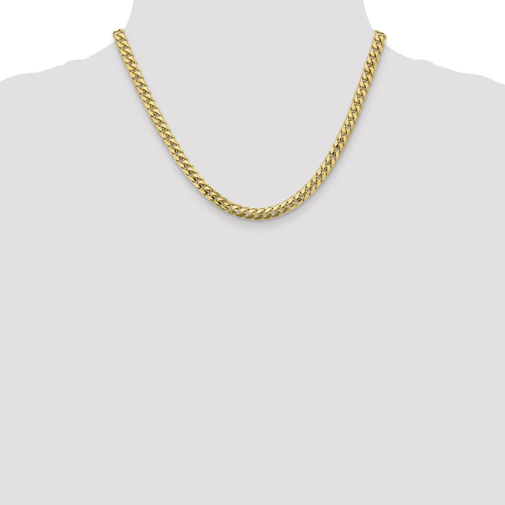 10K Yellow Gold 18" Solid Miami Cuban Link Chain - 5.5mm Width