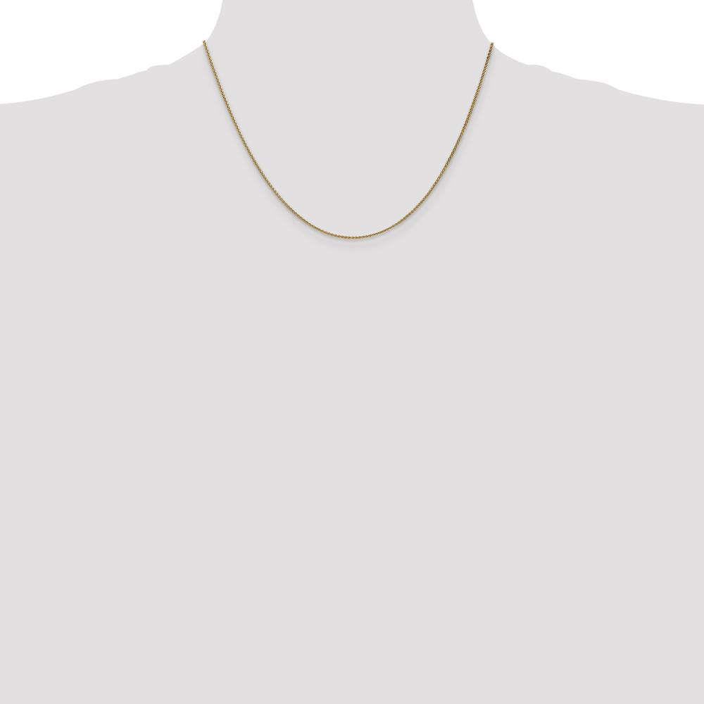 10K Yellow Gold 18" Spiga Chain Necklace - 1.25mm Width