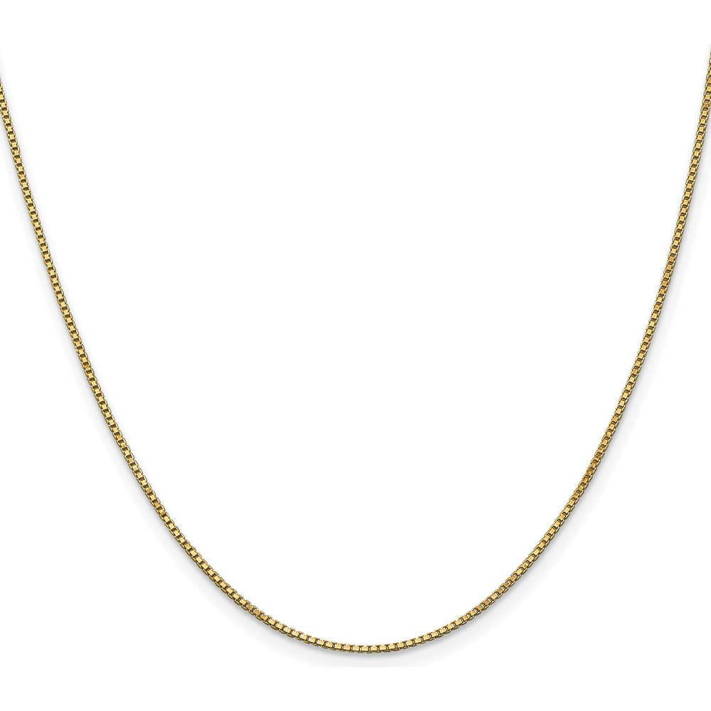 10K Yellow Gold 1mm Box Chain Necklace - 20" Long
