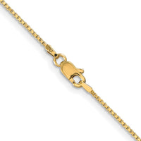 10K Yellow Gold 1mm Box Chain Necklace - 20" Long