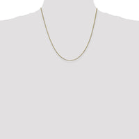 10K Yellow Gold 1mm Box Chain Necklace - 20" Long