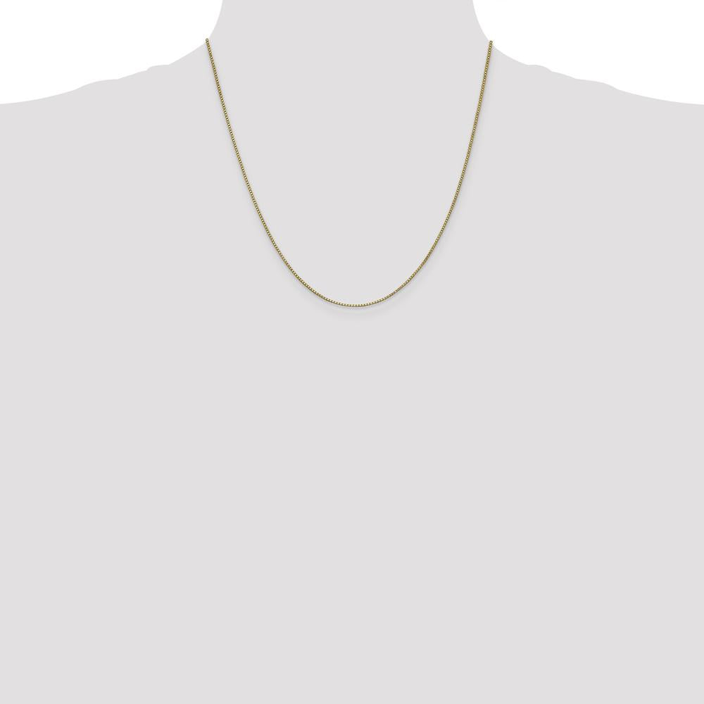 10K Yellow Gold 1mm Box Chain Necklace - 20" Long