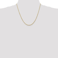 10K Yellow Gold 2.0mm Extra-Light Diamond Cut Rope Chain Necklace - 20"