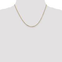 10K Yellow Gold 2.2mm Diamond-Cut Cable Chain Necklace - 18"