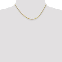 10K Yellow Gold 2.2mm Polished Beveled Curb Chain - 16" Length