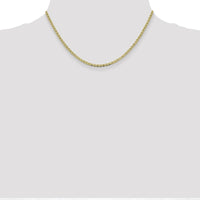 10K Yellow Gold 2.4mm Concave Anchor Chain Necklace - 16"