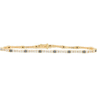 10K Yellow Gold 2.50 Carat Diamond Tennis Bracelet - Prong Set