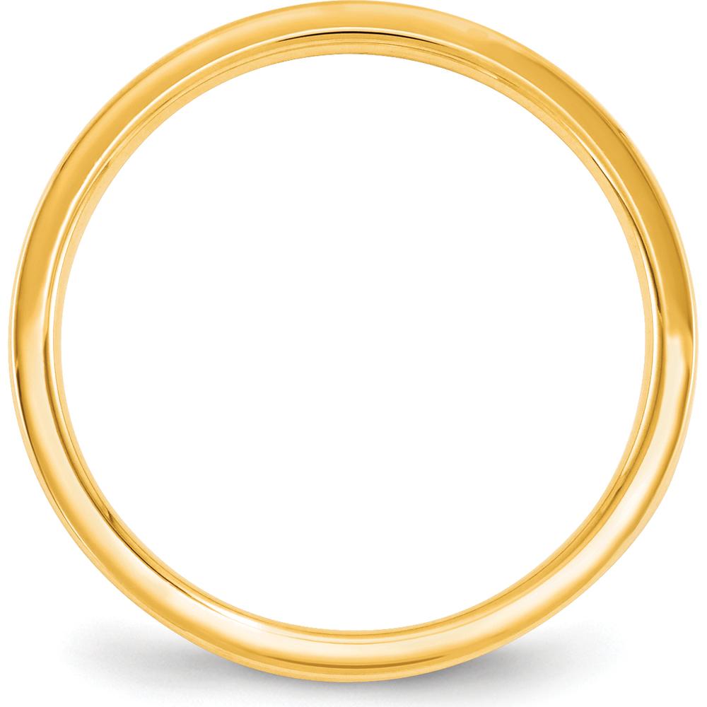 10K Yellow Gold 2.5mm Flat Comfort Fit Wedding Band Ring - Size 4