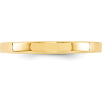 10K Yellow Gold 2.5mm Flat Comfort Fit Wedding Band Ring - Size 4