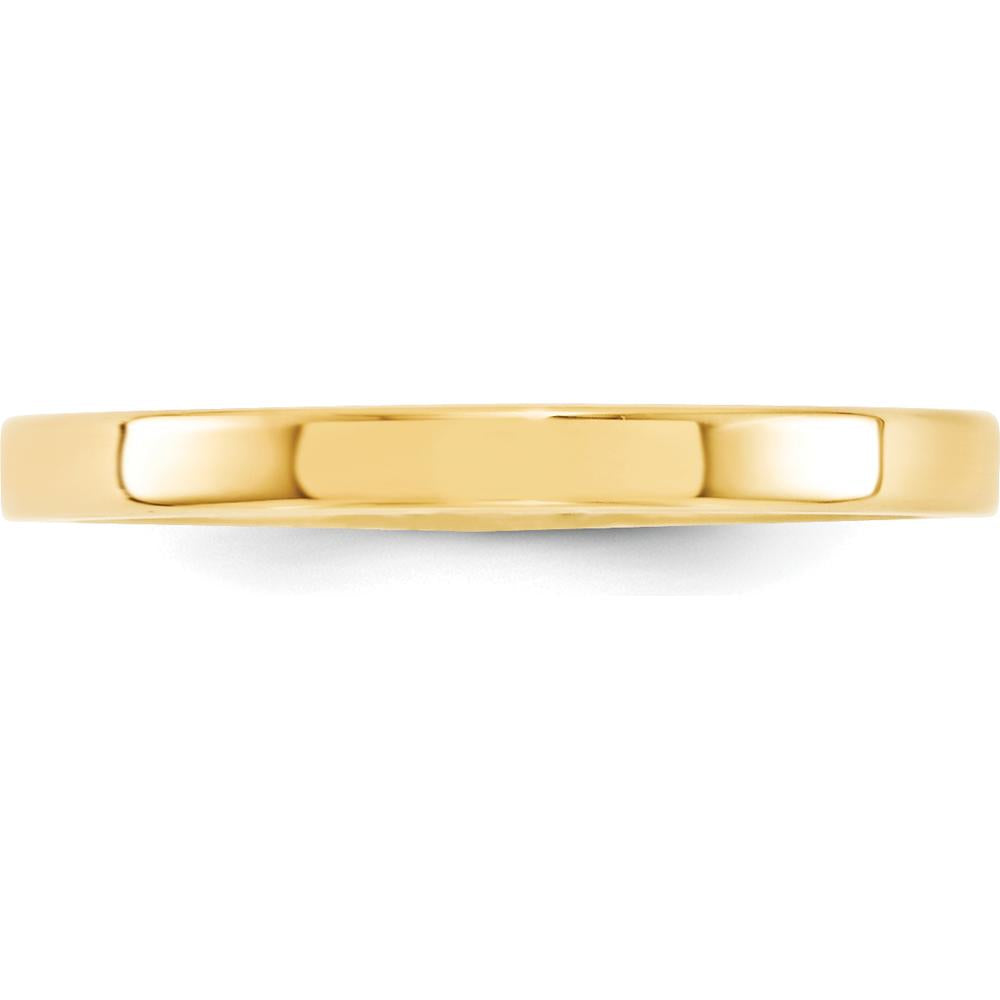 10K Yellow Gold 2.5mm Flat Comfort Fit Wedding Band Ring - Size 4