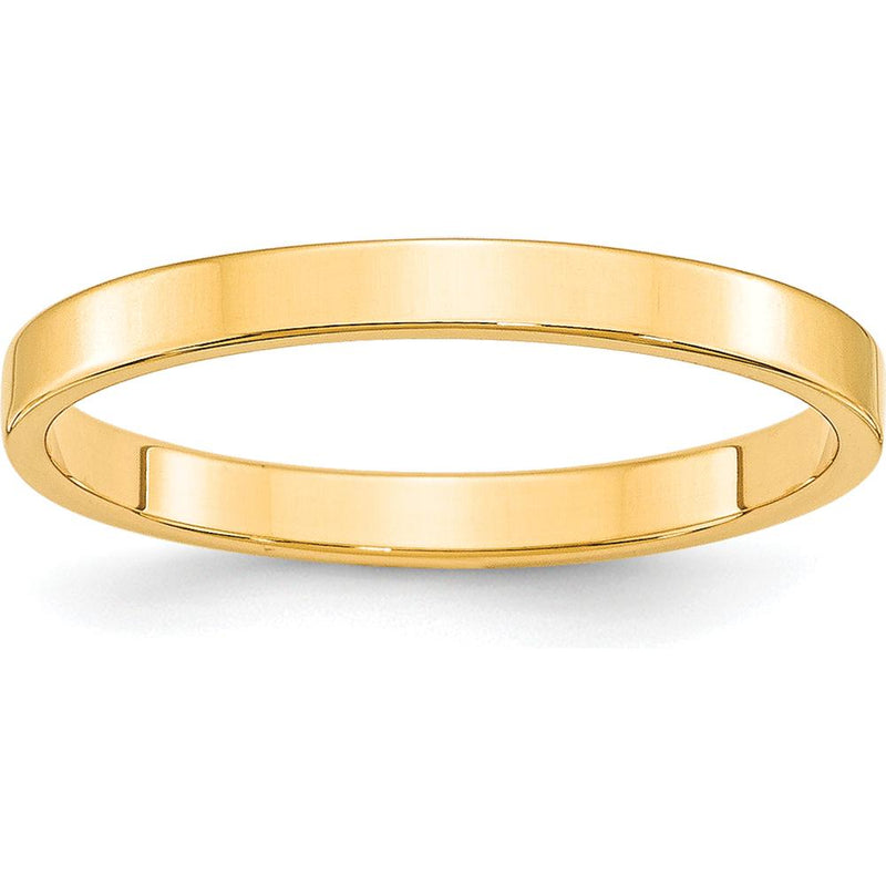 10K Yellow Gold 2.5mm Flat Lightweight Wedding Band - Size 11.5