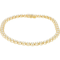 10K Yellow Gold 2.75 Carat Lab Grown Diamond Tennis Bracelet - Elegant Sparkling Design