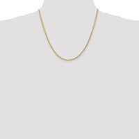 10K Yellow Gold 2.75mm Diamond-Cut Quadruple Rope Chain - 20"