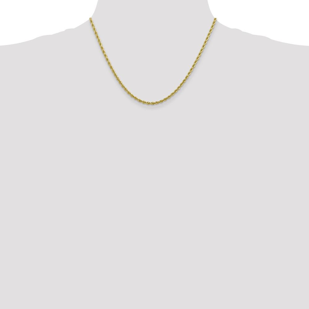 10K Yellow Gold 2.75mm Diamond-Cut Rope Chain Necklace - 18"