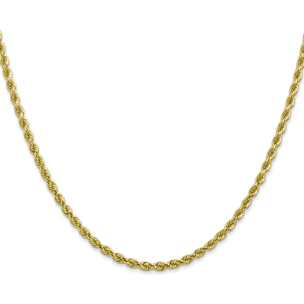 10K Yellow Gold 2.75mm Diamond-cut Rope Chain Necklace - 22"
