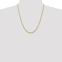 10K Yellow Gold 2.75mm Diamond-cut Rope Chain Necklace - 22"