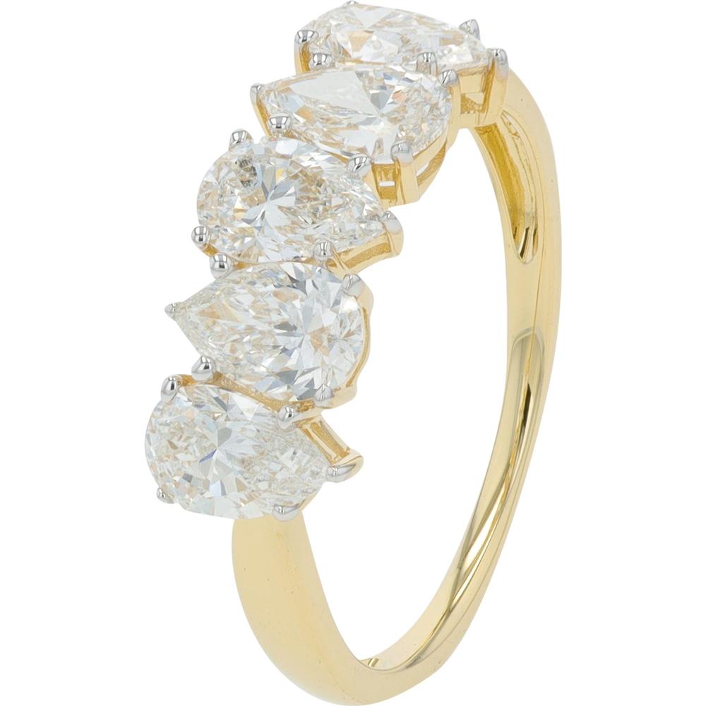 10K Yellow Gold 2 Carat Lab Grown Diamond Band - Prong Set