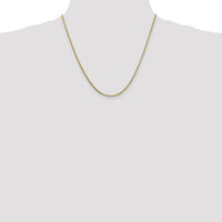 10K Yellow Gold 20" 1.3mm Franco Chain Necklace - Polished Finish with Lobster Clasp