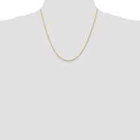 10K Yellow Gold 20" 1.5mm Diamond-Cut Rope Chain Necklace - Lightweight and Polished Finish