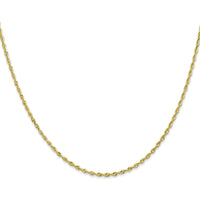 10K Yellow Gold 20" 1.85mm Diamond-Cut Rope Chain with Lobster Clasp