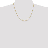 10K Yellow Gold 20" 1.85mm Diamond-Cut Rope Chain with Lobster Clasp