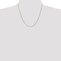 10K Yellow Gold 20" 1mm Round Open Link Cable Chain Necklace - Polished Finish