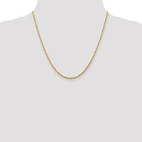 10K Yellow Gold 20" 2.25mm Diamond-Cut Rope Chain Necklace