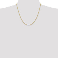 10K Yellow Gold 20" 2.25mm Diamond-Cut Rope Chain with Lobster Clasp