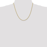 10K Yellow Gold 20" 2.25mm Rope Chain Necklace with Lobster Clasp