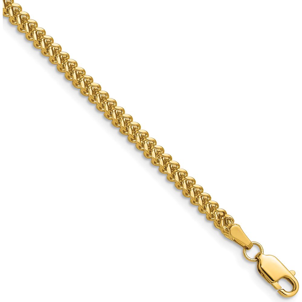 10K Yellow Gold 20" 2.3mm Franco Chain Necklace - Polished Finish
