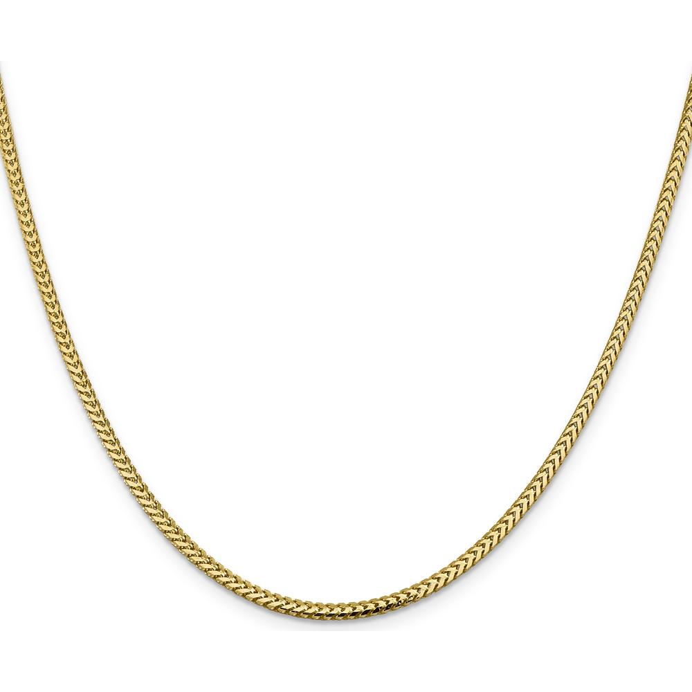 10K Yellow Gold 20" 2.3mm Franco Chain Necklace - Polished Finish