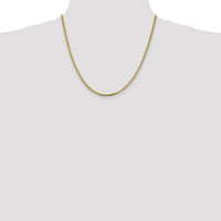 10K Yellow Gold 20" 2.3mm Franco Chain Necklace - Polished Finish