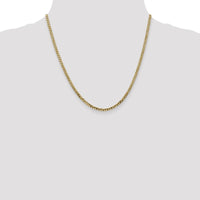 10K Yellow Gold 20" 2.9mm Flat Beveled Curb Chain Necklace