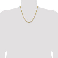 10K Yellow Gold 20" 3.5mm Solid Miami Cuban Chain with Polished Finish