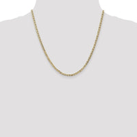 10K Yellow Gold 20" 3mm Concave Anchor Chain Necklace