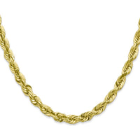 10K Yellow Gold 20" 5.5mm Diamond-Cut Rope Chain Necklace