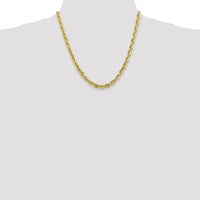 10K Yellow Gold 20" 5.5mm Diamond-Cut Rope Chain Necklace