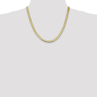 10K Yellow Gold 20" 5.5mm Herringbone Chain Necklace - Polished Finish
