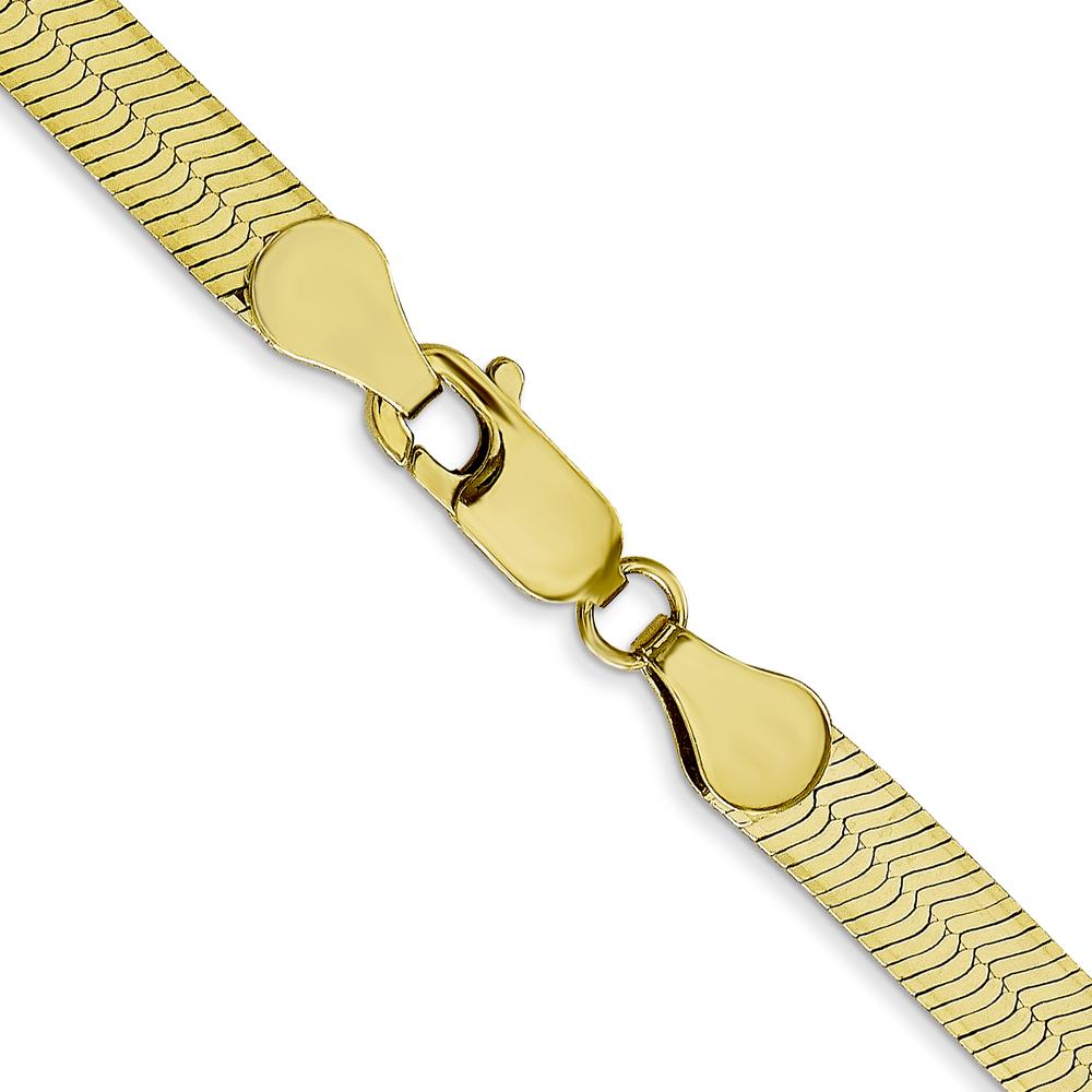 10K Yellow Gold 20" 5mm Polished Herringbone Chain Necklace