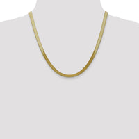 10K Yellow Gold 20" 5mm Polished Herringbone Chain Necklace