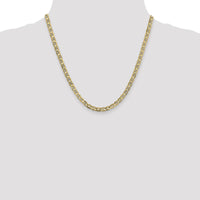10K Yellow Gold 20" Anchor Chain Necklace - 4.5mm Width