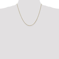 10K Yellow Gold 20" Box Chain Necklace - 1.3mm Width