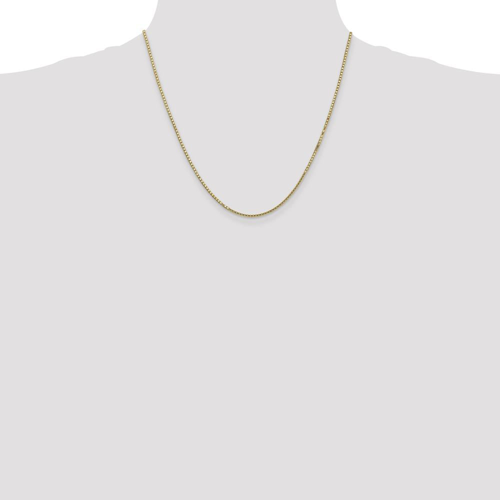 10K Yellow Gold 20" Box Chain Necklace - 1.5mm Width