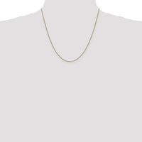 10K Yellow Gold 20" Box Chain Necklace - Polished 0.9mm Width with Lobster Clasp