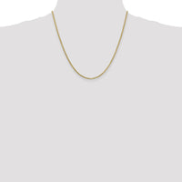 10K Yellow Gold 20" Box Chain Necklace - Polished 1.9mm Width with Lobster Clasp