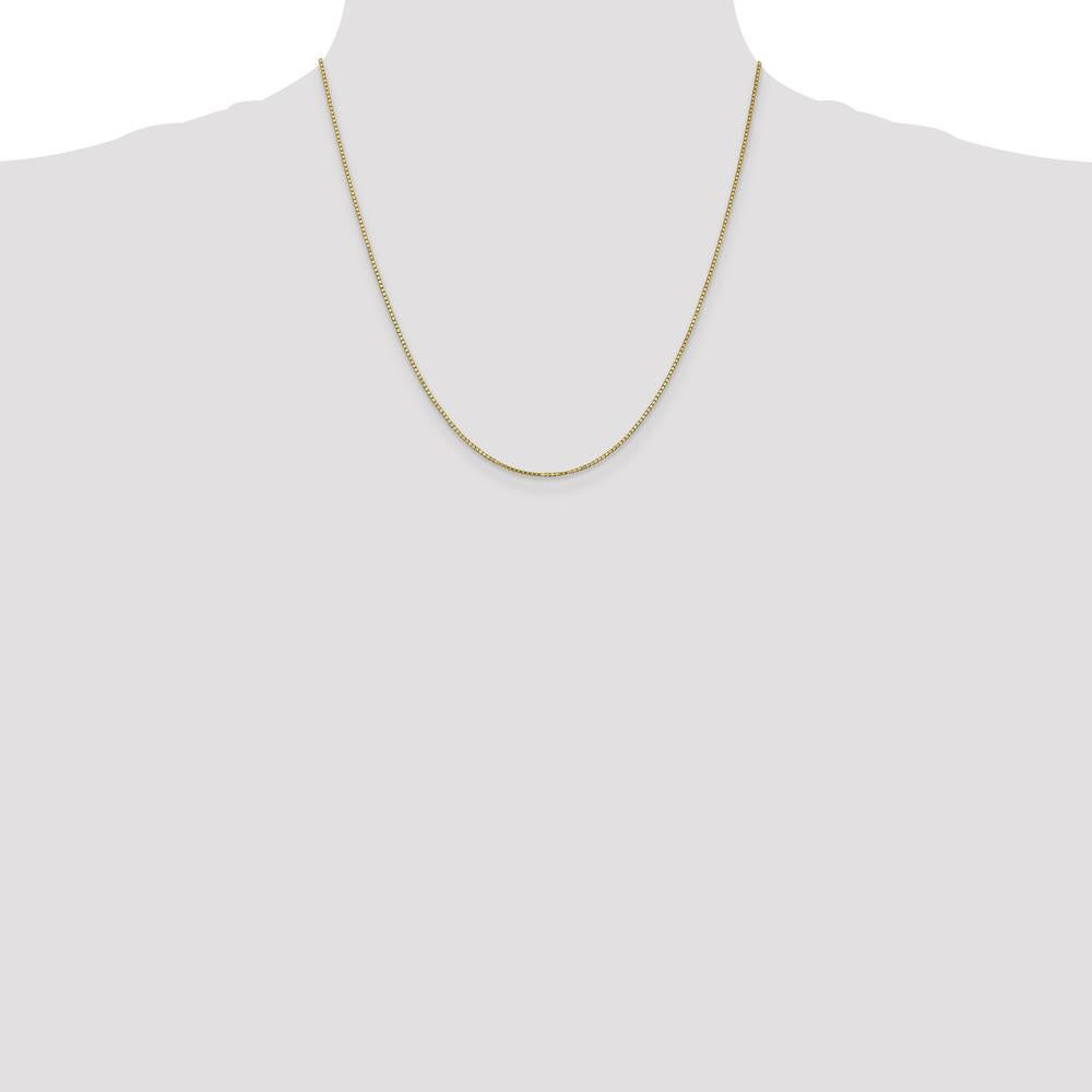 10K Yellow Gold 20" Box Chain Necklace with Polished Finish and Lobster Clasp